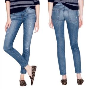 J. Crew Toothpick Distressed Skinny Jeans